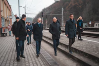 foto - Blansko - Adamov, premiér Fiala, otevření opravené trati 01
